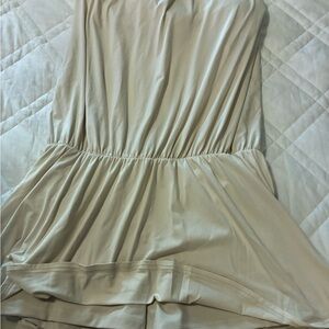 Aerie Strapless Cream Dress